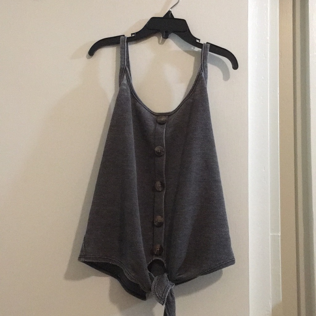 Grey Button Down Tank